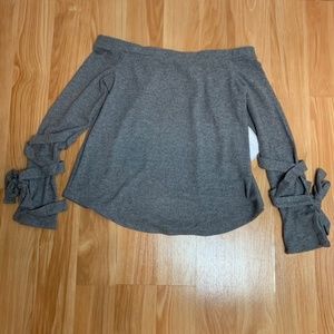 1.STATE Cozy Jersey Off-Shoulder Knit Top -Size XS